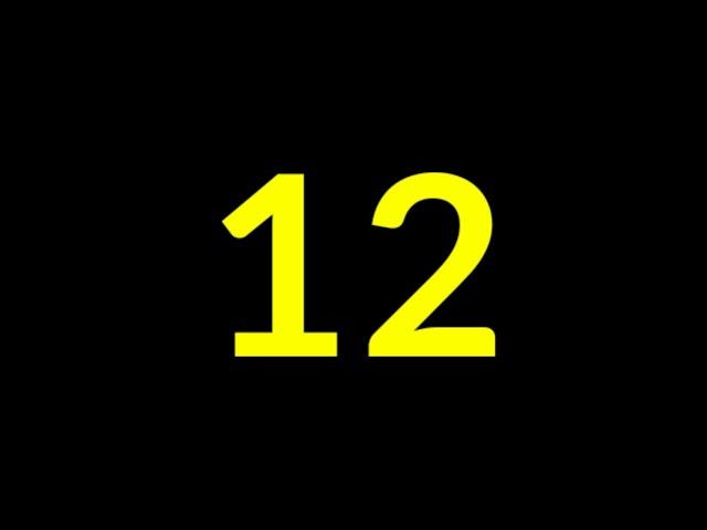 12 Second Countdown Timer With Sound Effect