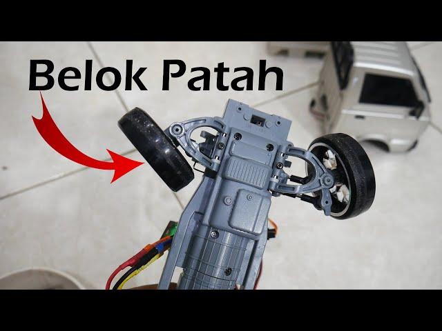 Settingan Drift WPL D12 #1: Camber + Toe Out + Belok Patah + Cara Ceperin