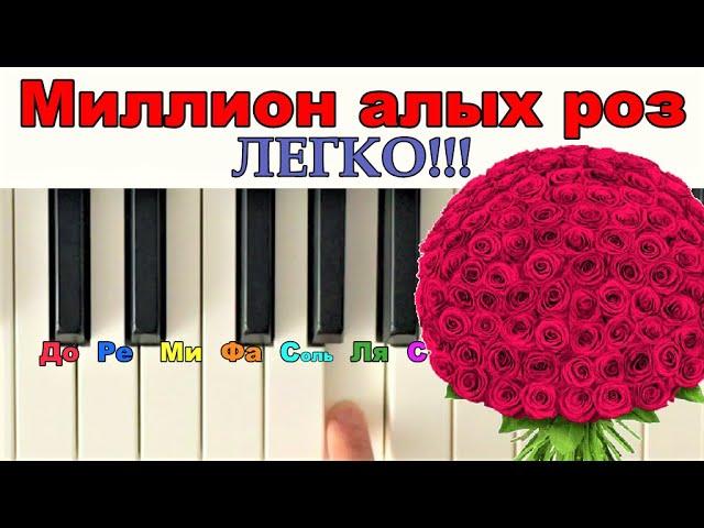 ЭТО может СЫГРАТЬ КАЖДЫЙ!!!Миллион алых роз на пианино