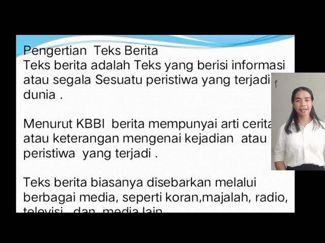 Pengertian teks berita, ciri-ciri, dan unsur-unsur teks berita.