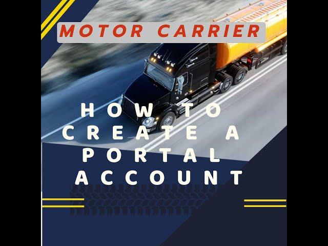 How to create an FMCSA Portal account