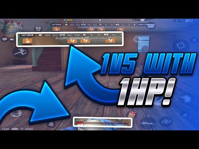 1v5 with 1hp! Solo vs Fireteam Kill Montage! Rules Of Survival ROS Mobile SvF