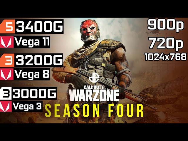 Call of Duty Warzone - Ryzen 3 3200G Vega 8 - Ryzen 5 3400G Vega 11 - Athlon 3000G Vega 3 [Season 4]