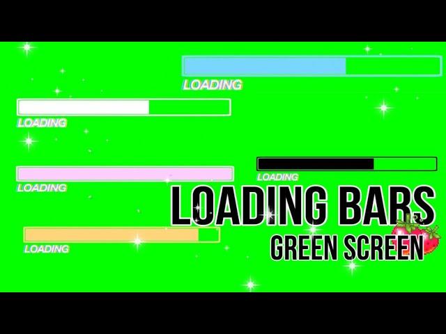 Aesthetic LOADING BARS ( green screen ) / 2022