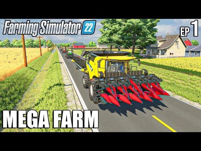 WELCOME to my NEW CHALLENGE | MEGA FARM Challenge | Farming Simulator 22 #1