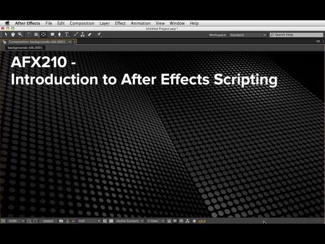 AFX210 Introduction to After Effects Scripting Video Course Introduction