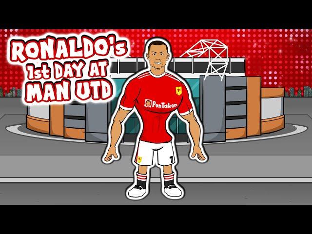 Ronaldo's 1st Day at Man Utd! (Transfer Announcement Manchester United)