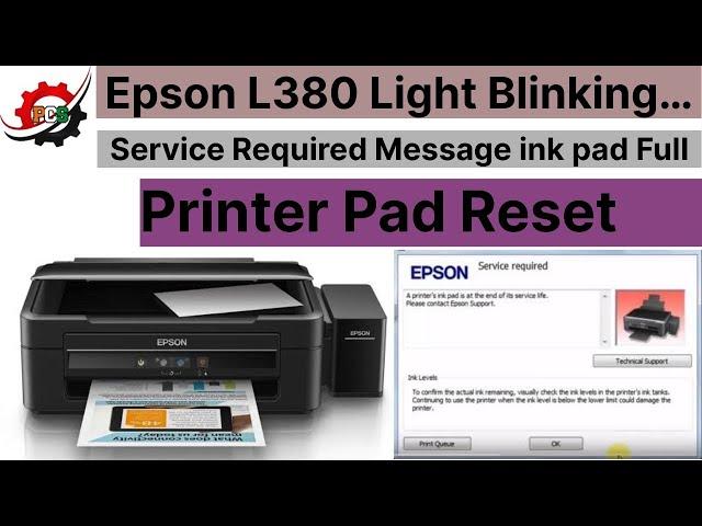 Epson L380 Printer Service Required Solution || Epson L380 Red Light Blinking Problem Solution