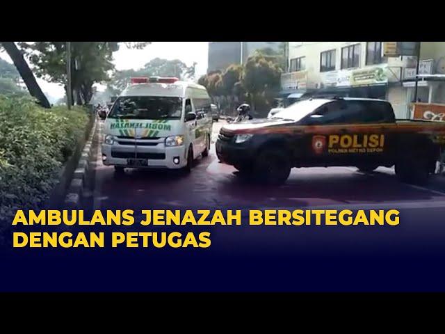 Rombongan Ambulans Pembawa Jenazah Teriaki Petugas karena Terhalang Penyekatan PPKM Darurat