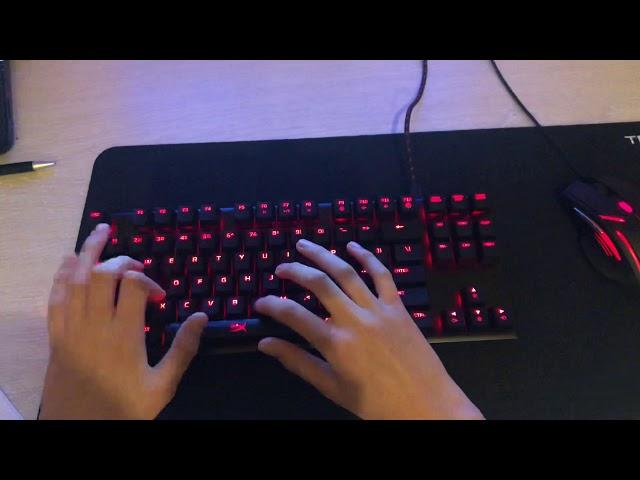 Hyper Alloy FPS Pro Cherry MX Red SOUND TEST