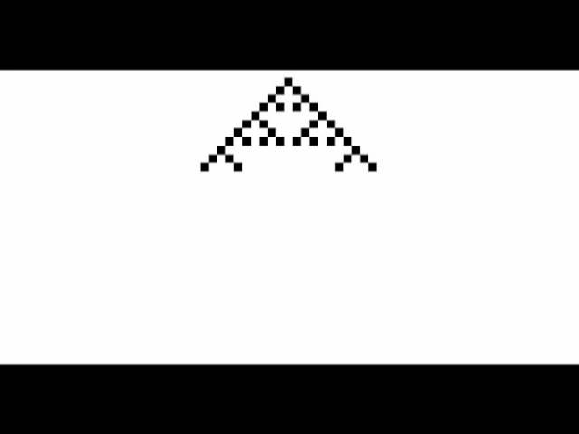 Algorithmically building a representation of the Sierpinski triangle