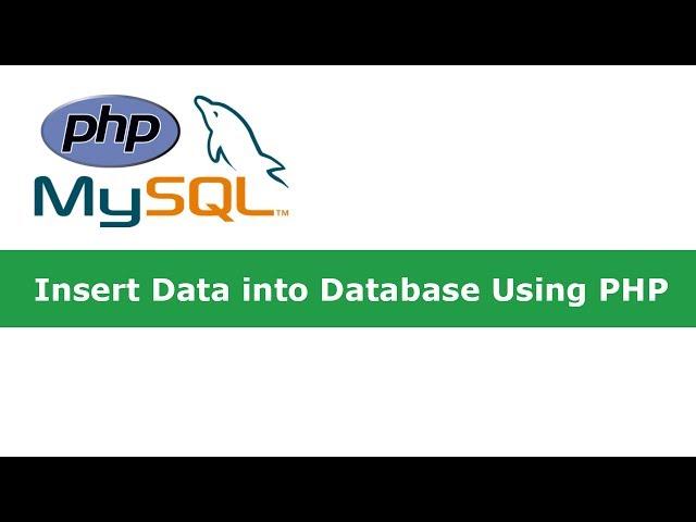 How to Insert HTML Form Data into Database using PHP