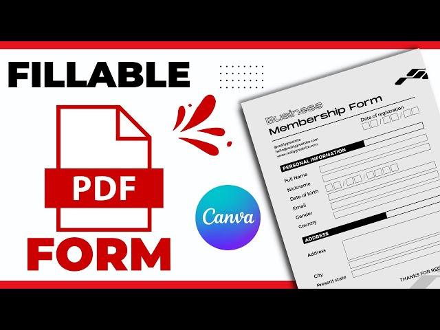 How to make Fillable pdf Form in canva