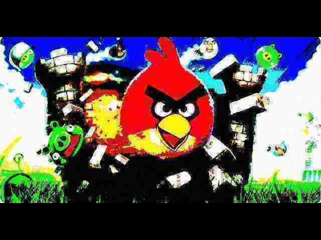 angry birds theme deep fried and extreme low quality