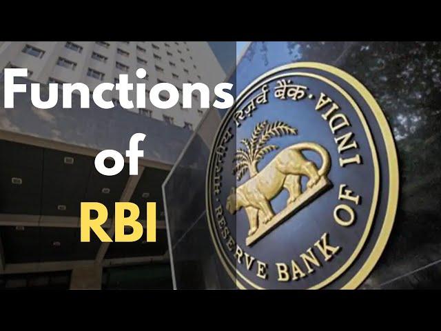 Functions of RBI | Functions of Reserve Bank of India | What are the functions of RBI