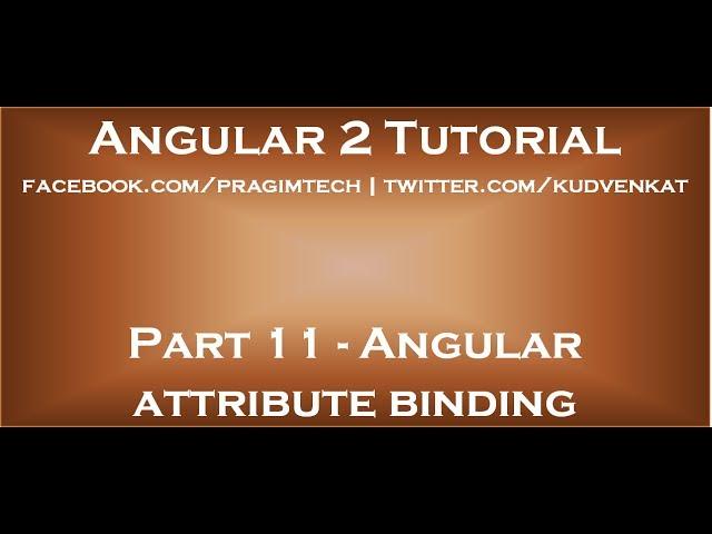 Angular attribute binding