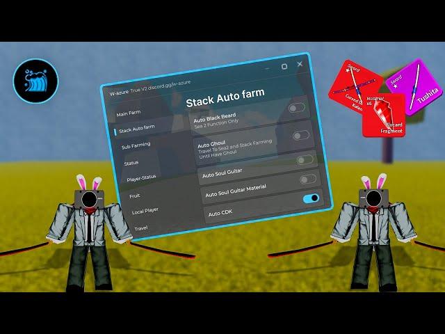 Blox Fruits Script | Auto Get CDK & Tushita Sword | W-azure Hub Showcase [FREE] Easy To Use