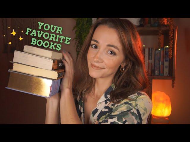 ASMR | Reading My SUBSCRIBERS' Favorite Books!  (whispers, tapping, page turning, tracing)