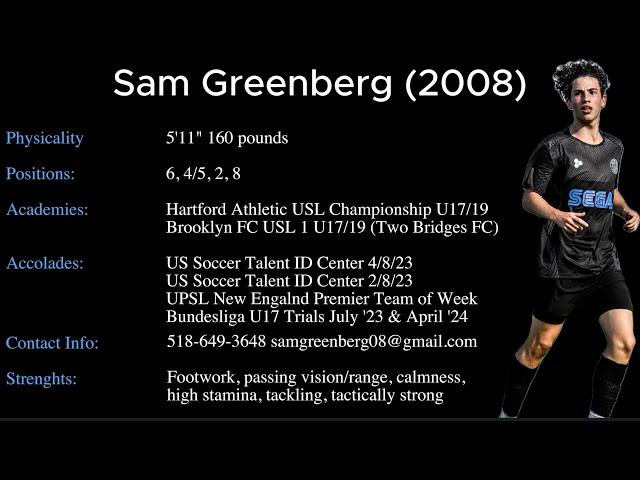 Sam Greenberg Highlight Video (Jan 2024)