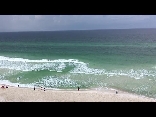 Classic example of a Riptide (undertow).  Turn your sound up, ocean is loud.  Save a life and watch