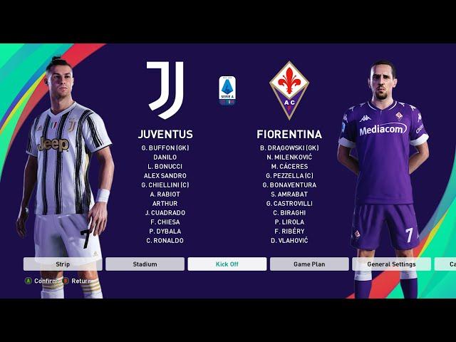 JUVENTUS VS FIORNTINA Serie A TIM PES 2021 Gameplay PC Allianz Stadium