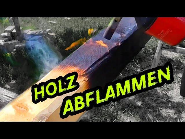 Holz künstlich altern lassen. Schnell und einfach. Holz abflammen und ölen komplett ohne Farbe