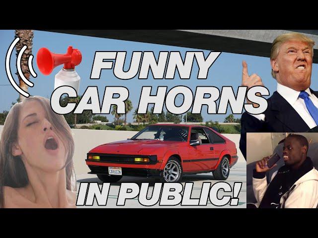 Funny Car Horn in Public!