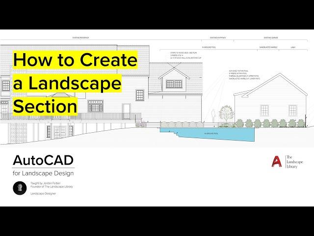 14. How to Create Section | AutoCAD for Landscape Design