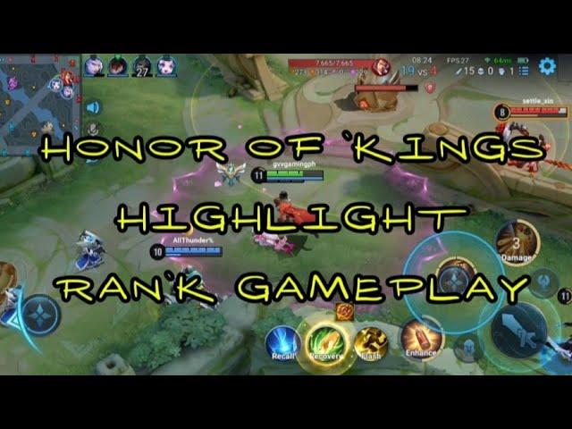 HONOR OF KINGS HighLight Rank 5V5 HEROS GORGE Gameplay |gvvgamingph