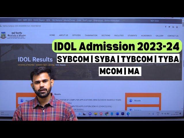 idol admission 2023-24 | SYBCOM & SYBA | TYBCOM & TYBA | MCOM & MA | #mumbaiuniversity