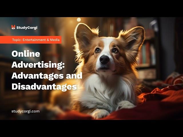 Online Advertising: Advantages and Disadvantages - Research Paper Example