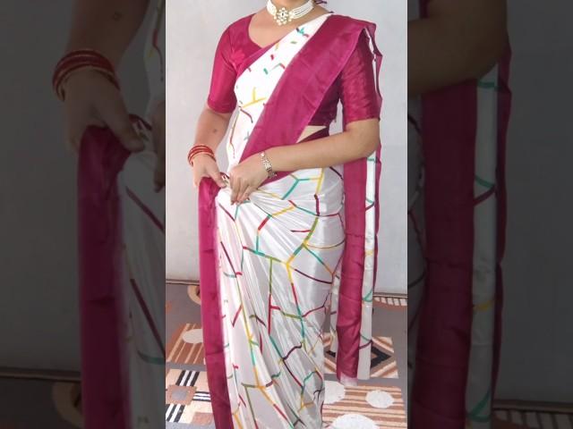 Silk saree draping tutorial ️ #saree #fashion