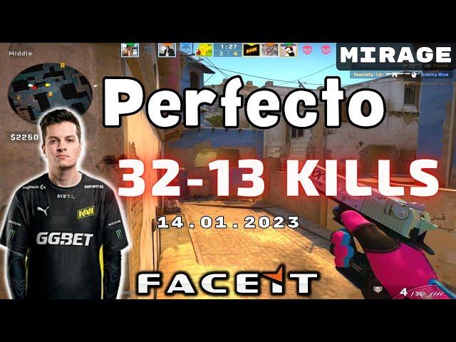 CSGO POV Perfecto (32-13) Mirage 𝙒𝙞𝙣 (16-11) / Faceit 14.01.2023