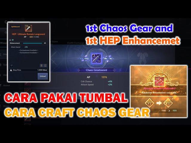 Cara Maksimal Pakai Tumbal dan Chaos Gear Pertama - Black Desert Mobile