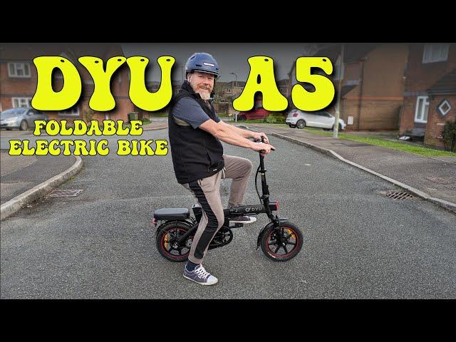 DYU A5  48V 14 inch Folding Ebike Unboxing Test Ride and Review - Great electric city bike .