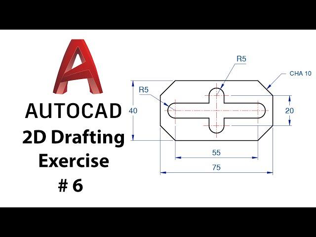 AutoCAD 2D Drafting Exercise # 6 - Basic to Advance in Hindi