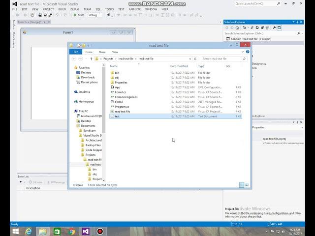 How to read text file in C# Windows form application