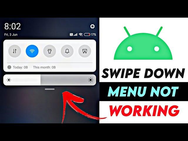 Android Swipe Down Menu Not Working Problem Solve ! How To Fix Notification Panels