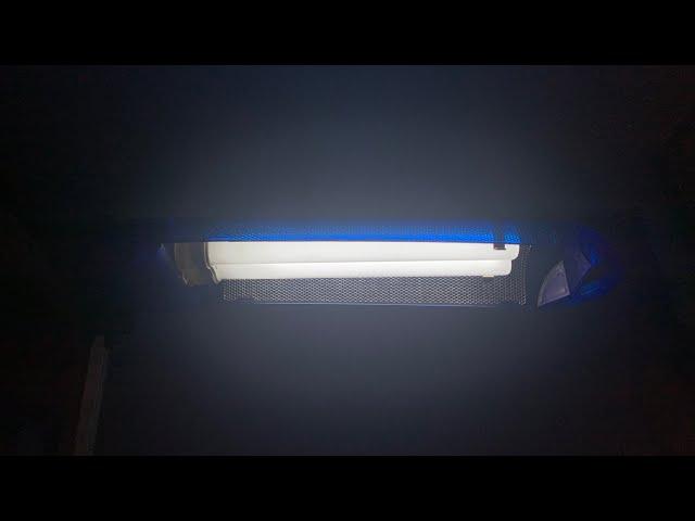 Blue 18w PL-L fluorescent desk lamp