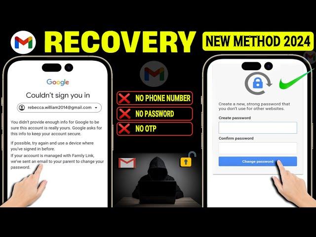 How to Recover Gmail Account without Phone Number and Recovery Email 2024 || Gmail Account Recovery