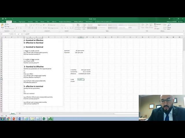 Effective and nominal rates  summary lesson by Dr. Al-Odeh