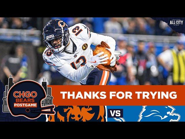 BEARS POSTGAME: Bears Thanksgiving comeback falls short with ANOTHER frustrating finish | CHGO Bears