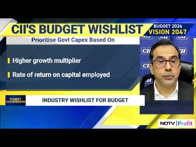 CII President's Expectations From Budget 2024 | NDTV Profit