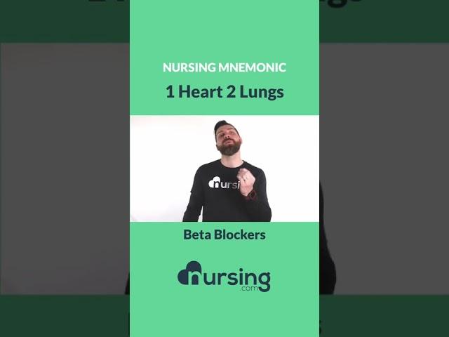 Beta blocker nursing mnemonic #nclex #nursingstudent #nclextips #nursingschool