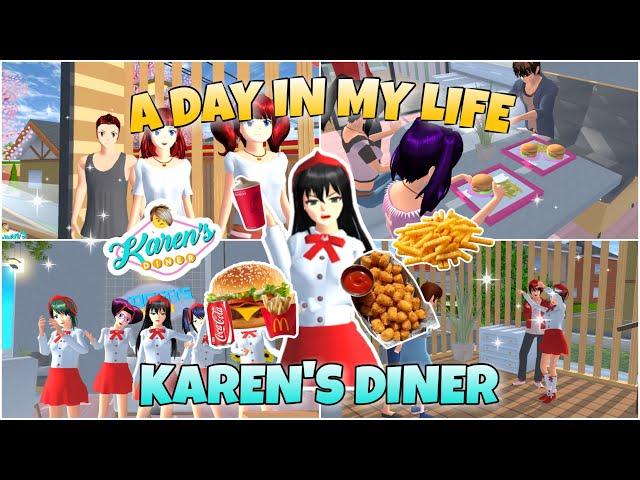 DAY IN MY LIFE PEGAWAI KAREN'S DINER || SAKURA SCHOOL SIMULATOR