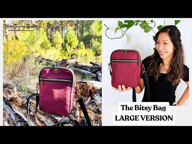 Bitsy Bag LARGE version - boxy crossbody bag - sewing project