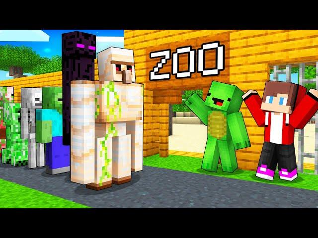 Mikey and JJ Opened a Mob ZOO in Minecraft! (Maizen)