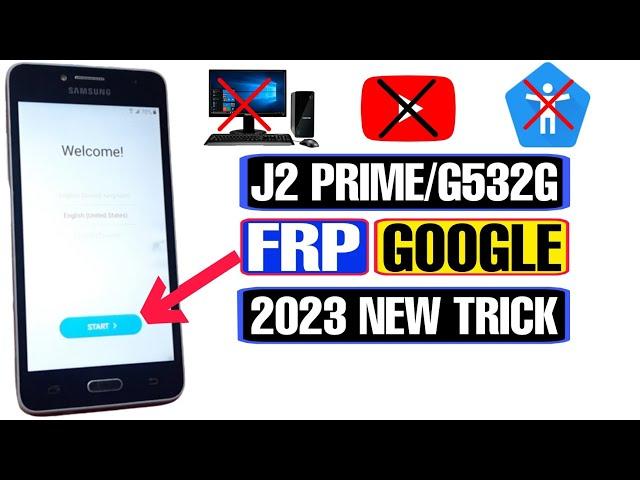 Samsung J2 Prime FRP Bypass 2023 | Samsung G532G FRP Bypass | G532G FRP Bypass |