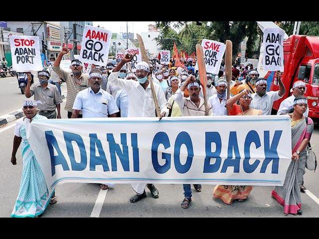 Thiruvananthapuram Fishing community protest against adani port Vizhinjam&its state support, Kerala.