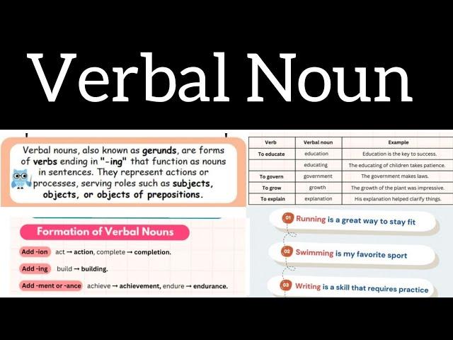 verbal nouns|verbal nouns vs gerunds by Saira Mubeen